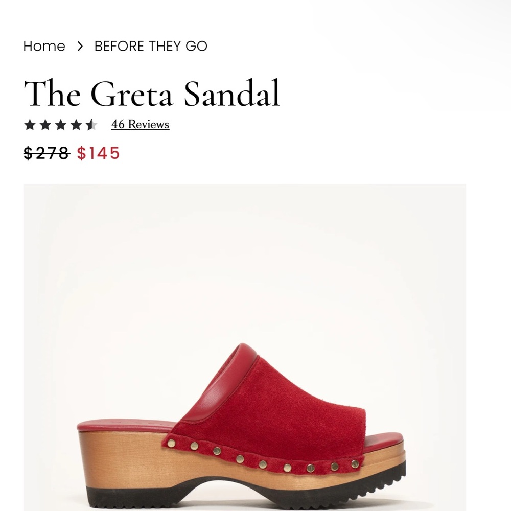 M. Gemi red suede Greta shoe sz 39